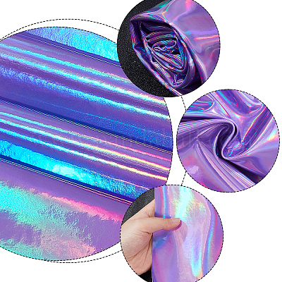 Shop GORGECRAFT 8”x 47”Laser Holographic Leather Vinyl Fabric Yellow  Reflective Faux Mirror PU Leather Radium Film Waterproof Sparkle Sheet Craft  for Sewing Clothing Bags Headwear DIY Bow Craft for Jewelry Making 