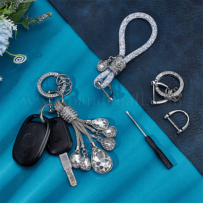 Chgcraft larme cristal voiture porte-clés ensemble larme strass cristal  voiture porte-clés bling voiture porte-clés pour femme portefeuille sac