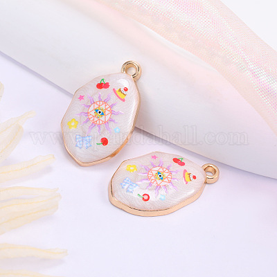 Pendentifs d'émail en alliage&nbsp;PW-WGEA8C0-02-1