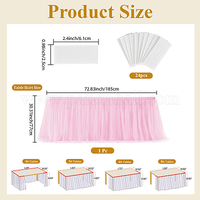 Jupe de table en polyester&nbsp;AJEW-WH20019-110A-1