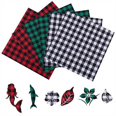 4 Pack Christmas Kitchen Towels, Black and Red Buffalo Plaid Christmas Dish