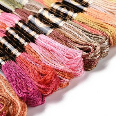 18 Knäuel 18 Farben 6-lagiges Polyester-Stickgarn&nbsp;OCOR-M009-01C-02-1