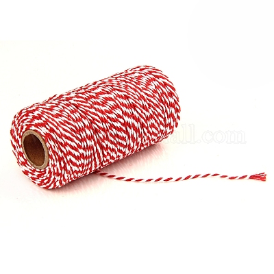 Bobine De Fil à Tisser En Coton Tressé 2mm – 100g, Couleur Blanc Crème, Idéale Pour Le Macramé Et Les Créations Manuelles