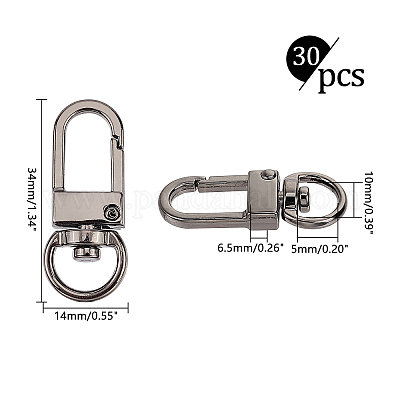 6 Pcs key ring hook Bag Claw Clasp Hook Lanyard Snap Hook Key