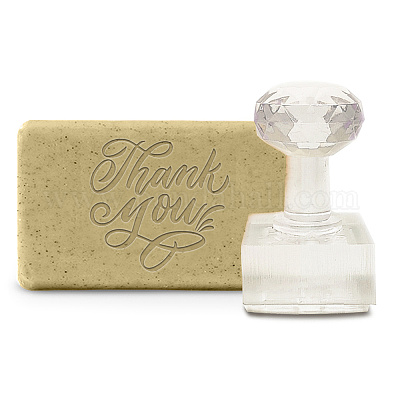 Shop CRASPIRE Acrylic Soap Stamp Thank You Handmade Soap Stamp