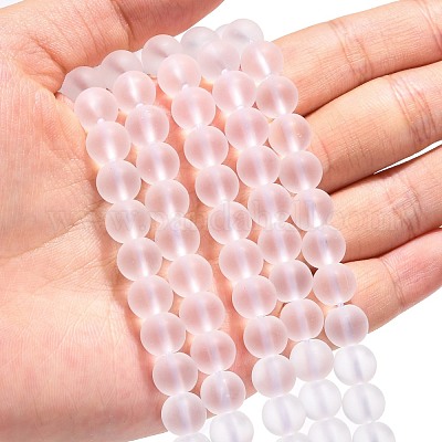 Perles de cristal de quartz brins&nbsp;G497-8mm-1