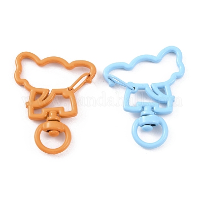 Wholesale Spray Painted Alloy Keychain Lobster Clasps 