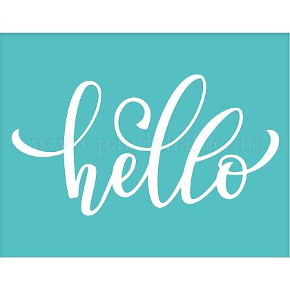 アクセサリー作り用 粘着性のシルクスクリーン印刷ステンシル 木に塗るため Diyデコレーションtシャツ生地 ターコイズ 言葉 28x22cm を購入 Selected Pandahall Com Jp