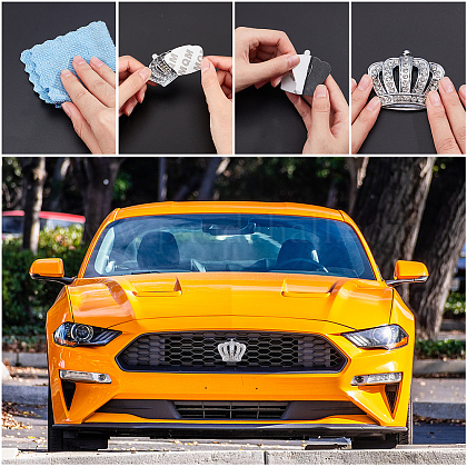 アクセサリー作り用 スーパーファインディング3個3スタイル粘着ステッカーデコレーション ラインストーン付き 車の装飾用 クラウン 銀 1個 スタイル を購入 Selected Pandahall Com Jp