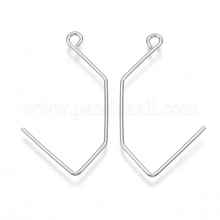 Латунные крючки для сережек KK-T038-421P-1