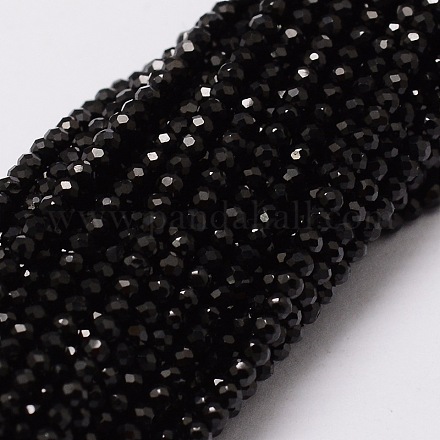 Spinelle naturel noir brins de perles G-M298-26-1