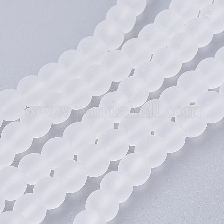 Chapelets de perles en verre transparent X-GLAA-S031-6mm-13-1