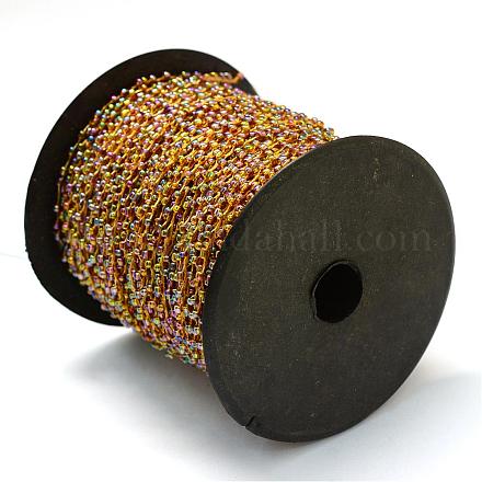 AB-Color Transparent Seed Beads Cords OCOR-R039-G01-1