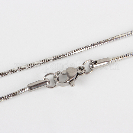 304 Stainless Steel Snake Chain Necklace Making STAS-P045-19P-1