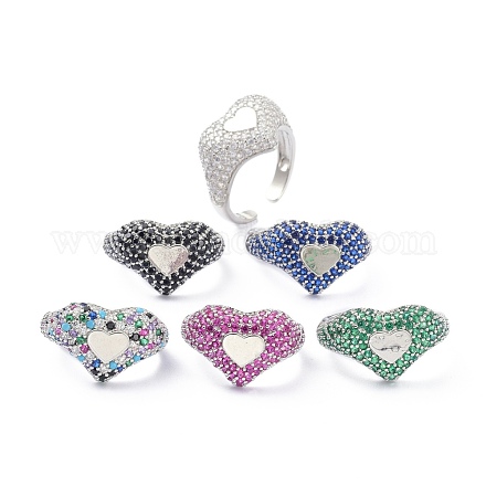 Coeur bling bijoux pour adolescente femmes cadeau ZIRC-C025-02P-1