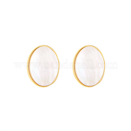 Natural Shell Oval Stud Earrings WV6287-1