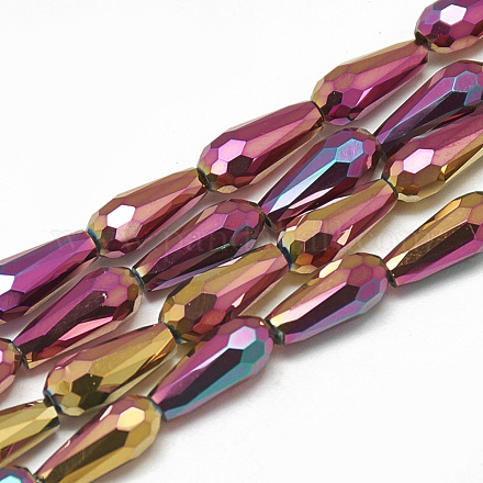 Electroplate Glass Beads Strands EGLA-Q099-D01-1