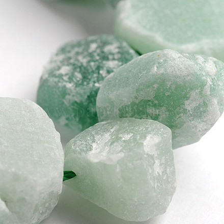 Самородки естественный зеленый авантюрин драгоценный камень шарик нити G-J332-A01-1