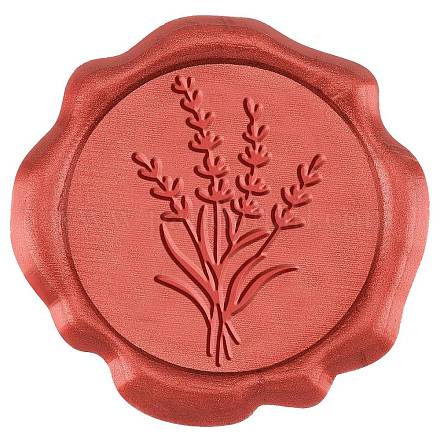 CRASPIRE 50pcs Red Wax Seal Stickers Lavender Self Adhesive Wax Seal Stamp Stickers Plant Envelope Wax Stickers for Wedding Invitation Scrapbook DIY Craft Adhesive Waxing Party Gift Wrapping DIY-CP0007-98J-1
