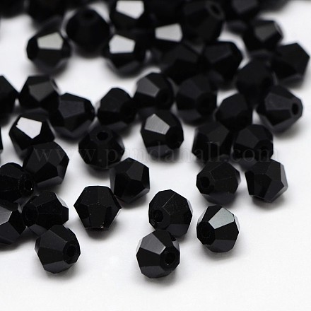 Faceted Transparent Glass Bicone Beads X-GLAA-F026-A20-1