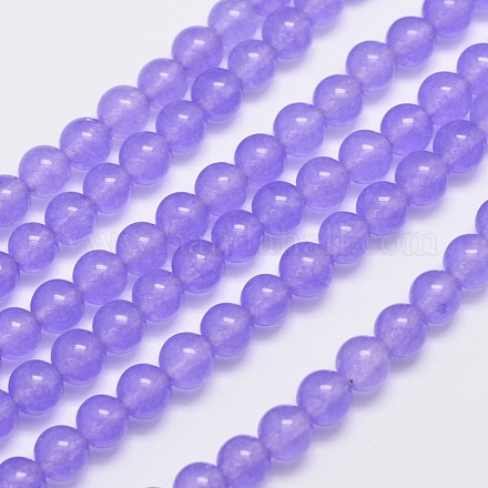 Chapelets de perles en jade de malaisie naturelle et teinte X-G-A146-6mm-A19-1