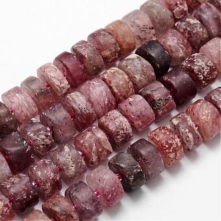 Chapelets de perles en quartz aux fraises naturelles G-H044-17-M-1
