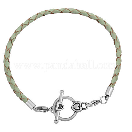 Braided Leather Cord Bracelet Makings MAK-M021-05-F-1