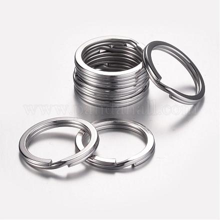 304 Stainless Steel Keychain Clasps KEYC-D049-01-1