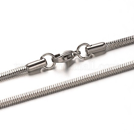 Collares de cadena de espiga de 304 acero inoxidable NJEW-E049-04P-1