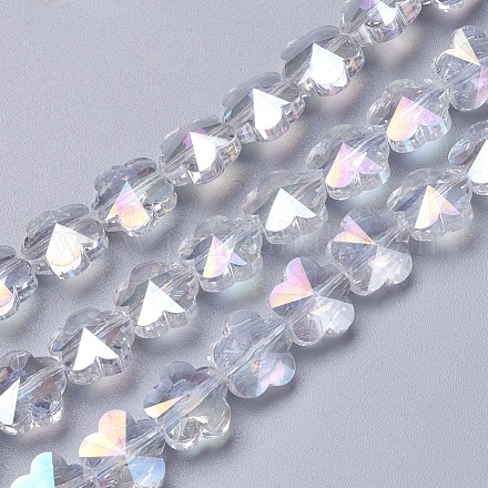 Electroplate Glass Beads Strands X-EGLA-J148-A-AB01-1