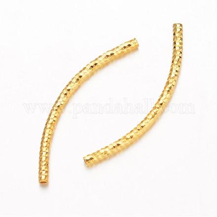 Curved Brass Tube Beads KK-D508-12G-1