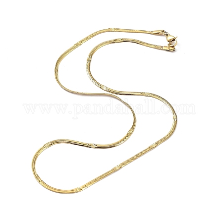 304 colliers chaîne serpent plat en acier inoxydable pour femme NJEW-D058-04G-1
