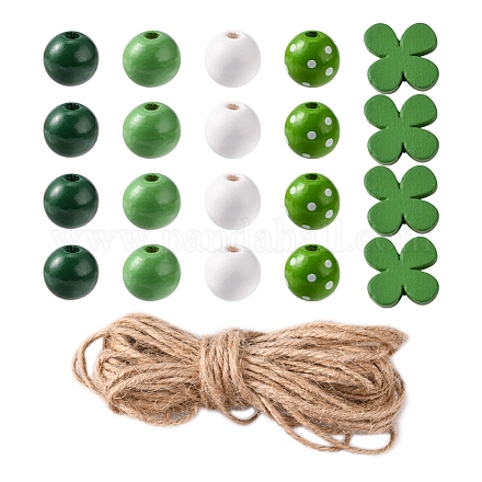 Kit de fabrication de décoration d'affichage de pendentif en perles de bois bricolage DIY-YW0005-98-1