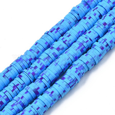 Handmade Polymer Clay Beads Strands CLAY-R089-6mm-164-1