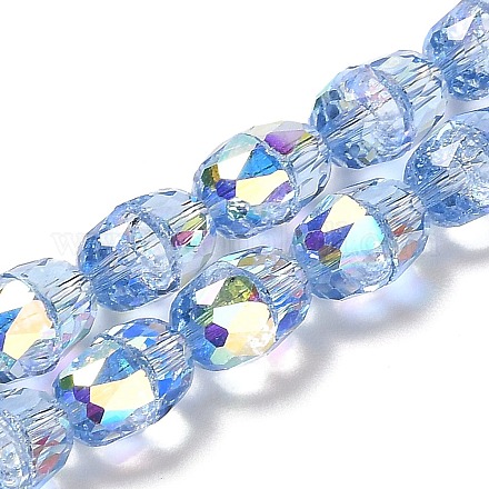 Chapelets de perles en verre électroplaqué EGLA-D030-04E-1