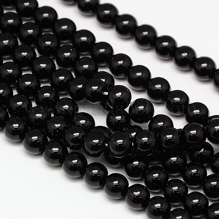 Eco-Friendly Round Baking Paint Glass Beads Strands HY-A003-8mm-RV40-1