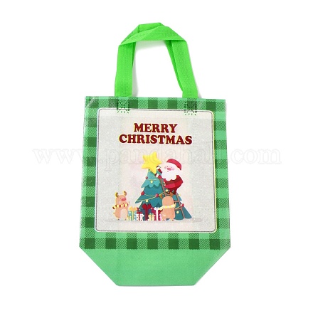 Ламинированные нетканые водонепроницаемые сумки на рождественскую тематику ABAG-B005-02A-02-1
