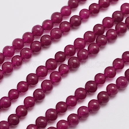 Natural & Dyed Malaysia Jade Bead Strands G-A146-4mm-A15-1