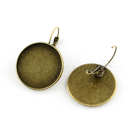 Brass Leverback Earring Findings KK-Q573-012AB-1