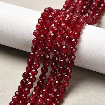 Natürliche weiße Jade Perlenstränge&nbsp;G-R344-4mm-09-1