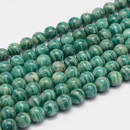Natural Russia Amazonite Beads Strands G-F306-01AB-8mm-1