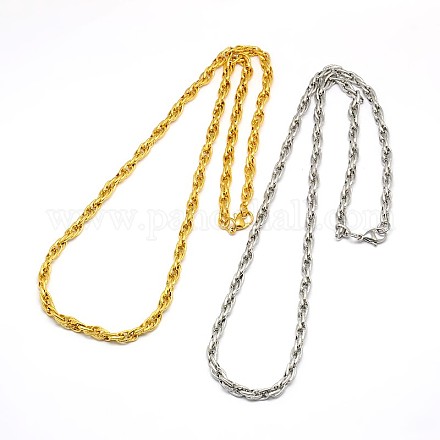 Modische 304 Edelstahl Seil Kette Halskette Herstellung STAS-A028-N036-1