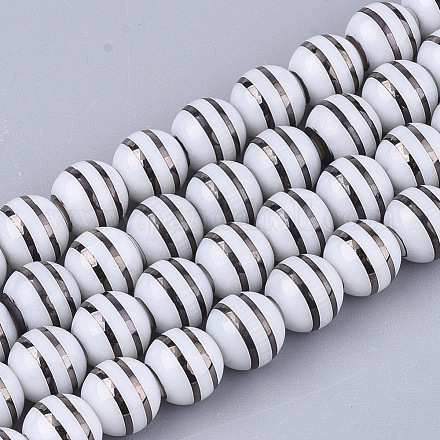 Chapelets de perles en verre électroplaqué EGLA-S177-06A-01-1