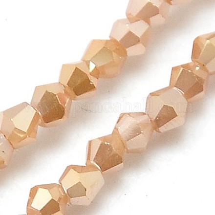 Electroplate Glass Beads Strands X-EGLA-J026-3mm-F03-1