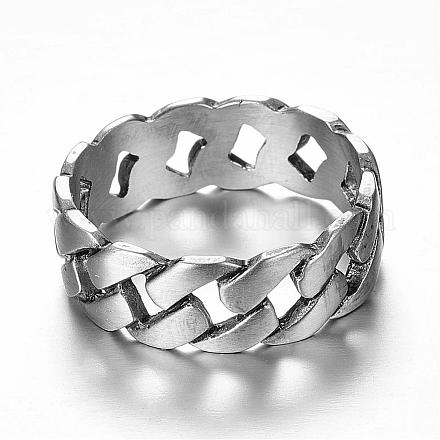 316 Surgical Stainless Steel Rings RJEW-P116-05-17mm-1