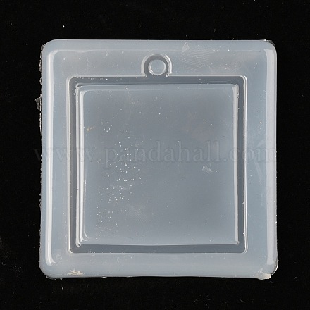 Moules à pendentif carré en silicone X-DIY-R078-19-1