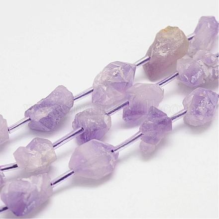 Chapelets de perles en améthyste naturelle G-G937-M-03-1