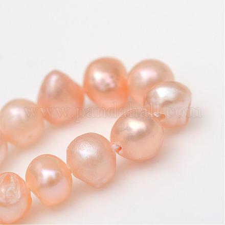 Natural Cultured Freshwater Pearl Beads Strands PEAR-R016-08-1