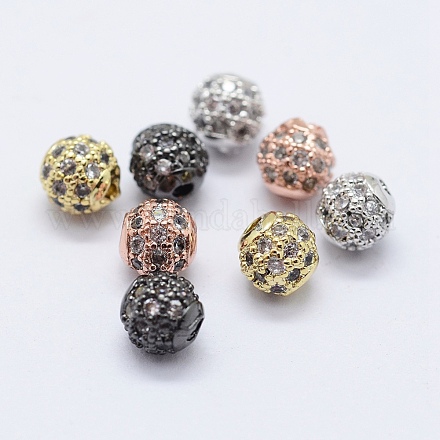 Perles de cubes zircone en laiton  ZIRC-F001-31-4mm-1