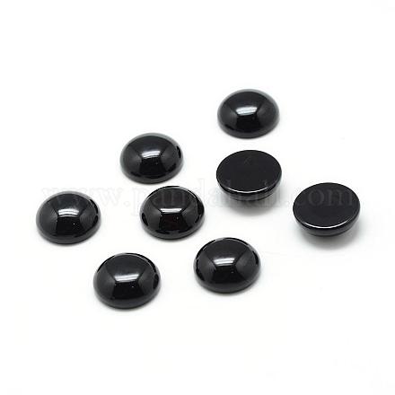 Окрашенный природный черный агат драгоценный камень кабошоны G-T020-20mm-11-1